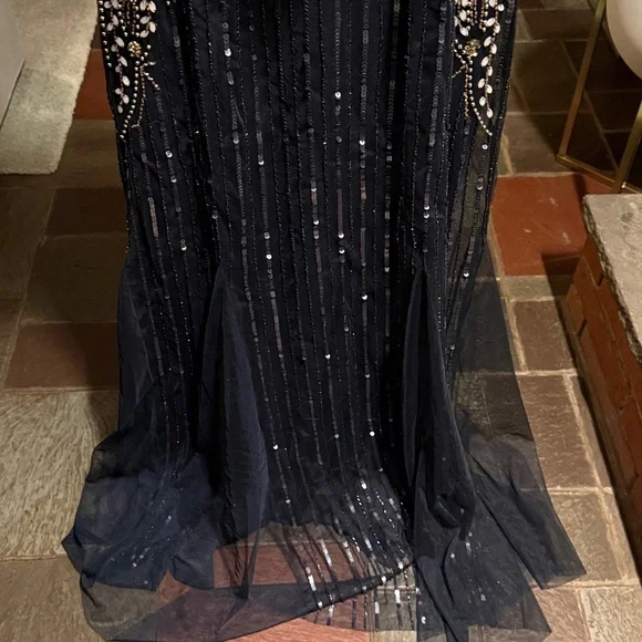 Adrianna Papell Navy Blue Dress - Picture 3 of 7